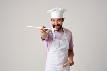 male chef aprons Gourmet restaurant cooking Professional