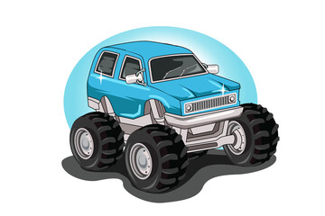 classic monster truck vector © inferno_studio3