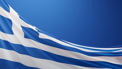 Obraz premium Abstract Greece Flag 3D Render (3D Artwork)