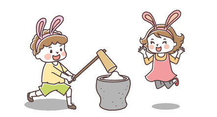 お月見　楽しむ子供8