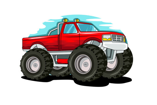 off-road monster truck illustration vector
