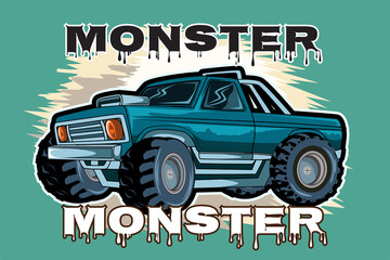 off road monster truck background © inferno_studio3