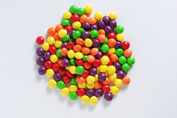 Colorful skittles candies - obrazy, fototapety, plakaty