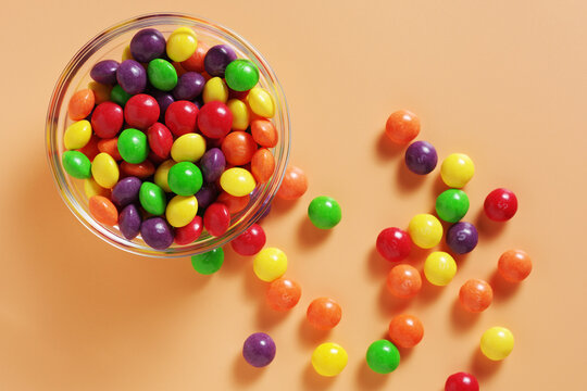 Colorful skittles candies