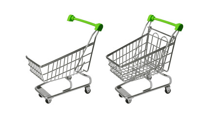 Shopping trolley and basket front