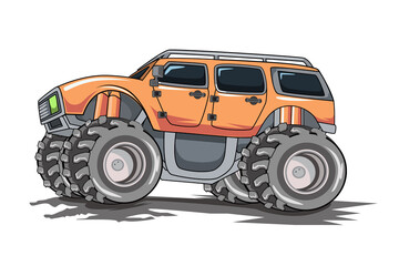 monster truck off road illustration vector