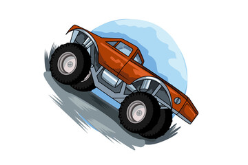 monster truck jumping vector © inferno_studio3