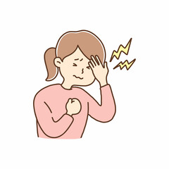 女性、ストレス、体調不良、頭痛、肩こり