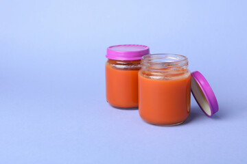 Concept of tasty baby food or nutrition