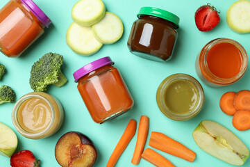 Concept of tasty baby food or nutrition