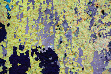 abstract colored texture. Old scratches, stain, paint splats, spots on the wall
