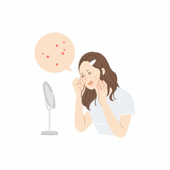 女性、美容、肌荒れ、ニキビ、吹き出物