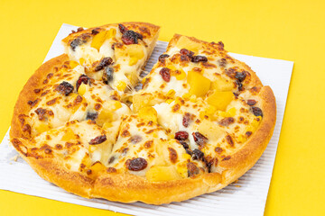 Delicious and inviting durian pizza