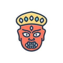 Color illustration icon for hemis