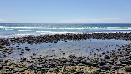 Rock Pool at south end of Burleigh Beach, Queensland, Austrlaia