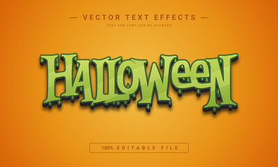Halloween text effect template use for product brand and business logo