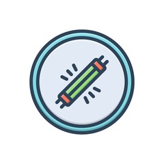 Color illustration icon for neon light