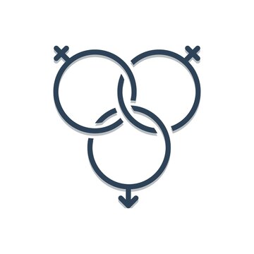 Color illustration icon for orgy