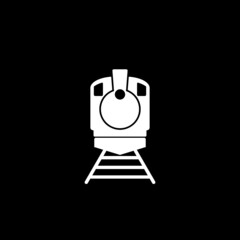 Train icon isolated on dark background 