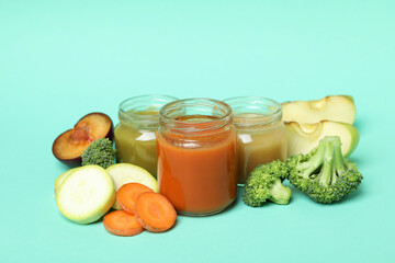 Concept of tasty baby food or nutrition