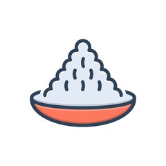 Color illustration icon for yeast