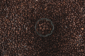 Premium Roasted coffee beans on background
