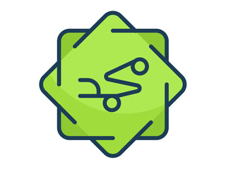 muhammad prophet islam word single isolated icon with filled line style