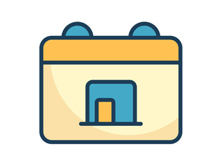 eid adha calendar single isolated icon with filled line style