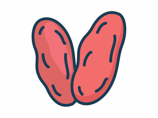 palm date single isolated icon with filled line style