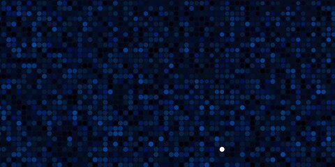 Dark BLUE vector background with bubbles.