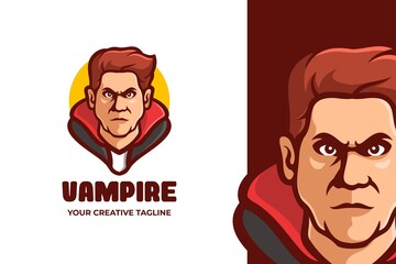 Vampire Man Mascot Character Logo