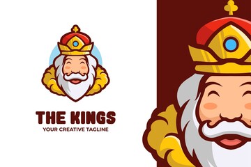 Old King Mascot Character Logo