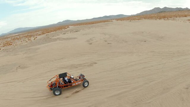 Dune Buggy Driving in the Desert Sand Dunes