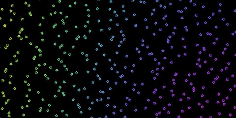 Dark Multicolor vector layout with bright stars.