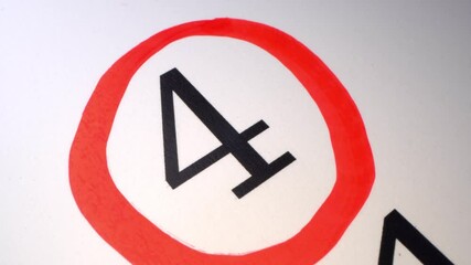 4 - Marking the date in the calendar with a red marker. A time limit or deadline is a narrow field of time, or a particular point in time, by which an objective or task must be accomplished