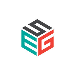 Hexagon logo with the letters SEG design