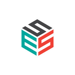 Hexagon logo with the letters SES design