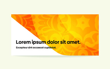 Obraz premium Ornate colorful banner web template. Decorative cover with headline.