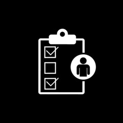 Skills icon isolated on dark background