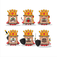 A Charismatic King house fireplaces cartoon character wearing a gold crown