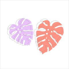 tropical vector print. tropical plants. abstraction for clothing or print