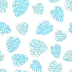 tropical vector print. tropical seamless abstraction. plants for clothing or printing