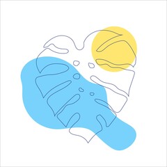 tropical vector print. tropical plants. abstraction for clothing or print