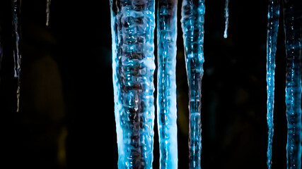 Glowing Blue Icicles