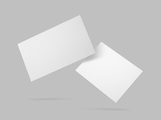 Group of minimal business card mockup isolated on white background