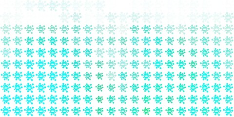 Light Green vector backdrop with virus symbols.