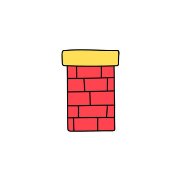 recommend clip art: chimney icon in color icon, isolated on white background 