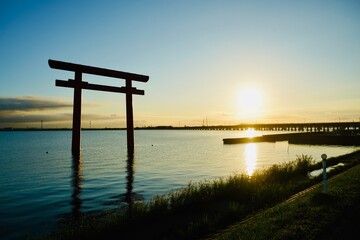 鹿島神宮 一の鳥居 北浦 Kashima Jingu Ichi no Torii Kitaura