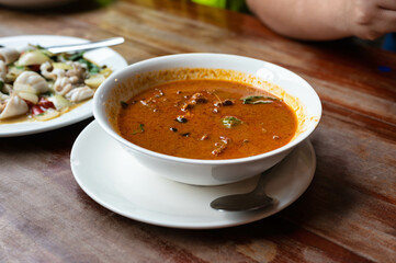 Thai curry red soup,Thailand .  Panang is a Thai curry dish.