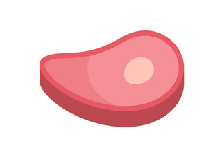 meat single isolated icon with flat style